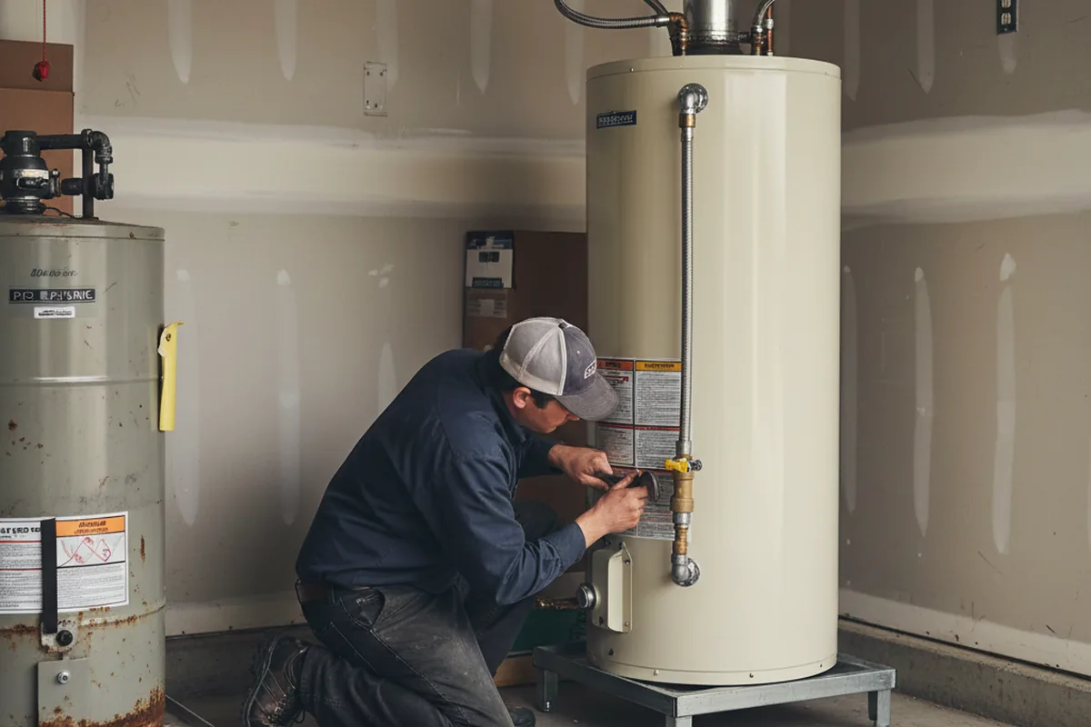 Water heater and shutoff valve replacement in Chester